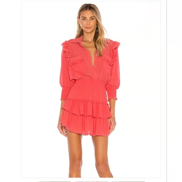 Misa Los Angeles Dresses & Skirts - MISA $317 LOS ANGELES Riona mini Dress in Coral Size L